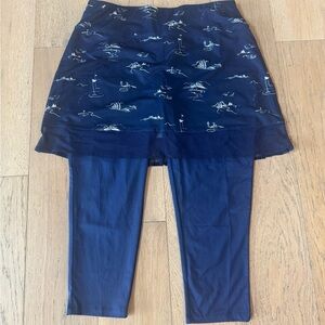 San Soleil Solcool Print Skortie W Mesh Medium